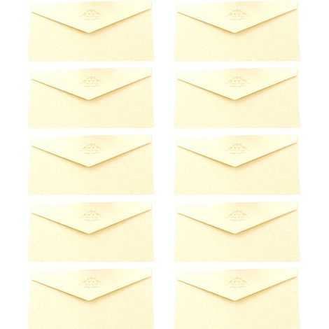 Enveloppe Vintage - 11x22cm Pour Cartes De Vœux Et Invitations - Lot De 10 (1/5)