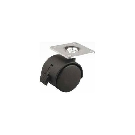 30-mm-Möbelrolle mit schwarzem Bremsbelag SANS MARQUE