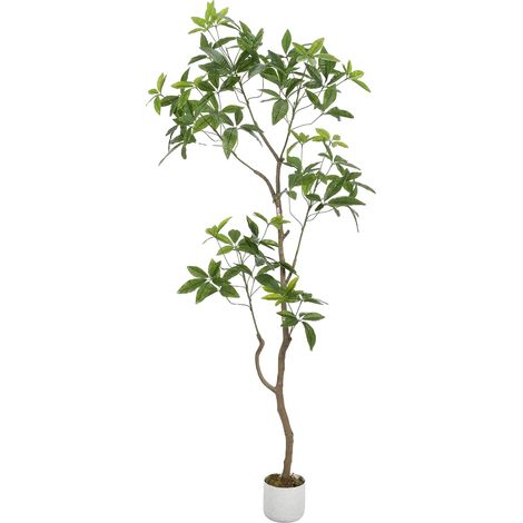 Schefflera artificiale, design realistico, non richiede manutenzione, 160 cm (1/2)