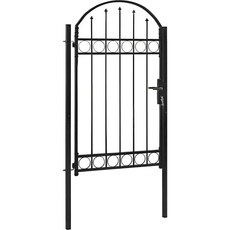 Maison Exclusive - Gartentor ASSEN mit Bogenabschluss Stahl 100 x (1/5)