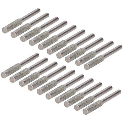 20-teiliges Diamant-Kettensägen-Schärfset, bestehend aus Diamant-Kettensägen-Schärfstiften, Schärfsteinen und 4,8 mm Kettensägenfeilen (silber). (1/5)