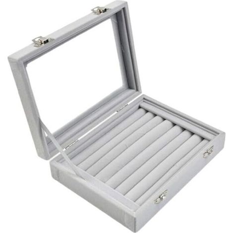 YMYNY Boîte de rangement pour boucles d'oreilles, petite boîte de rangement de voyage pour bagues, boucles d'oreilles, etc., boîte de rangement en velours pour boucles d'oreilles