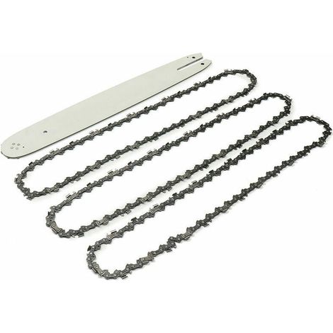 16'' Führungsschiene + 3 Kettensägenketten für STIHL 009 012 021 E180 MS180 MS190 MS250 HT70 Cisea (1/4)