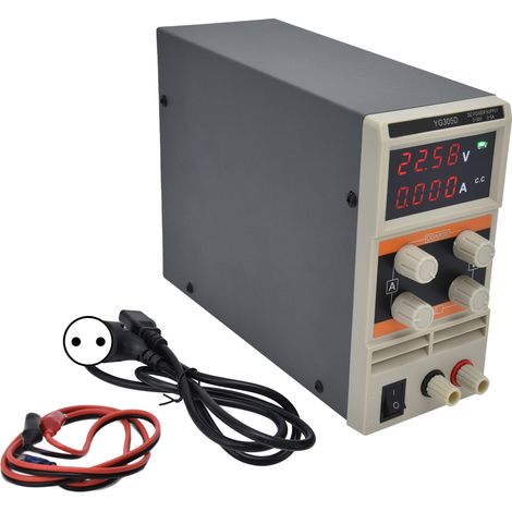 Alimentation CC réglable, affichage numérique, interrupteur à 4 chiffres, 30 V, 5 A, pour paillasse de laboratoire, prise 305DEU, 250 V
