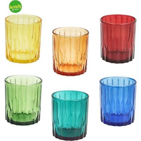 Set 6 Bicchieri da Tavola in Vetro Lounge Multicolor 35 cl Tognana (1/4)