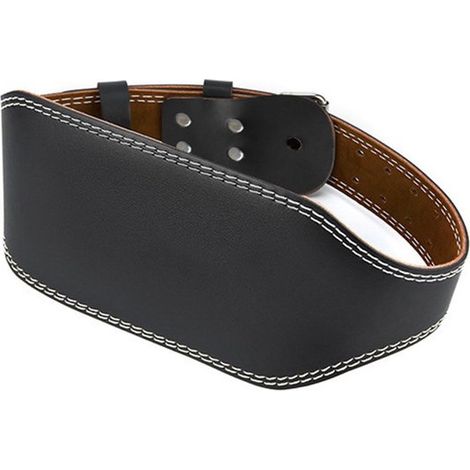 Cintura per squat - Taglia M - Lunghezza totale 110 cm - Larghezza schiena 15 cm - Cintura per sollevamento pesi - Previene le distorsioni - Universale - Cintura da allenamento - Nero, marrone