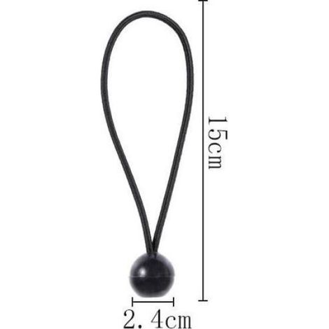 Cordon Élastique - 15 cm - Tendeur À Boule - Pour Bâche Tente Parasol Kayak Vélo - Lot De 20 (1/2)