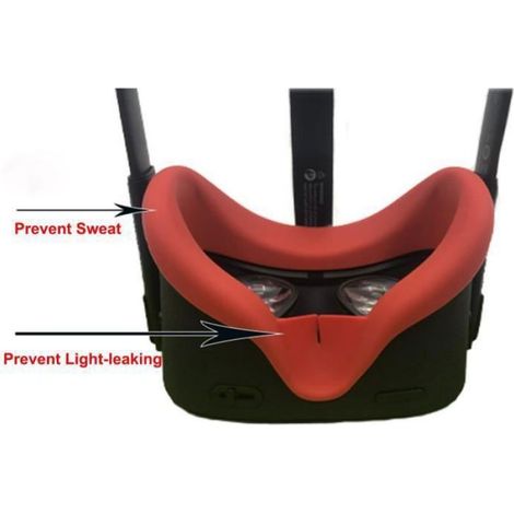 Weiche, schweißabweisende Unisex-Silikon-Augenmaske/Augenabdeckung für Oculus Quest, rot (1/5)