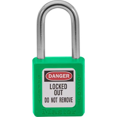Master Lock Lucchetto Di Sicurezza Termoplastico, 410Grn 410, Verde (1/5)