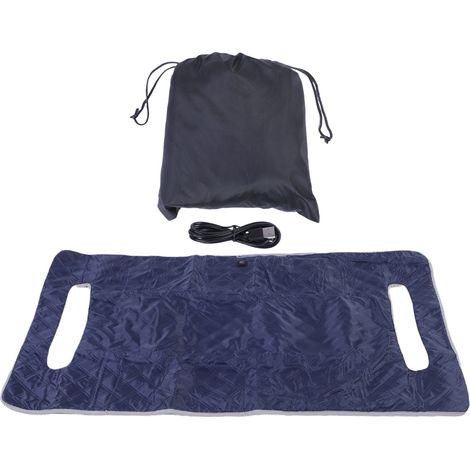 Housse de siège de chariot chauffante en peluche USB Type C 4 zones chauffantes imperméable à l'eau lavable couverture de serviette plus chaude pour 2 sièges de personne
