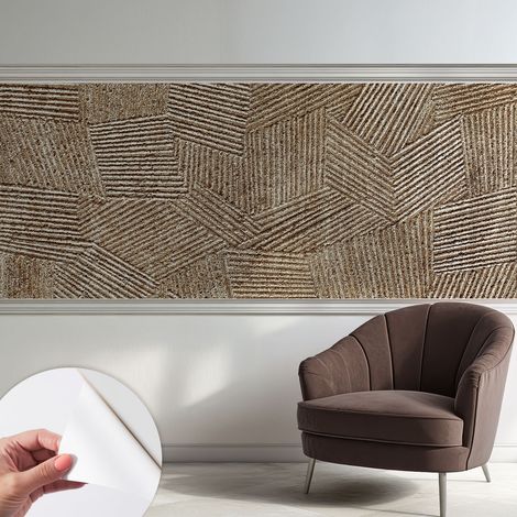 Papier peint autocollant avec imprimé pour décoration intérieure pour rénovation a motif Lignes structurées 250x104 cm (1/5)