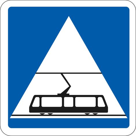 Panneau Indication C20c – Traversée de tramways – Carré Classe 1 350 mm – Gamme BRETAGNE (1/5)