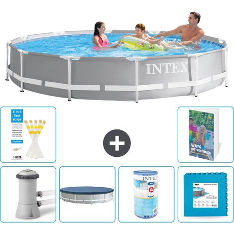 Prism Frame Pool Rund - 366x76 cm - 7-teilig S254