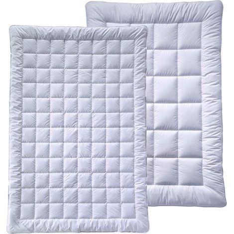 Couette en Fibres S20 – Nombreuses Tailles et Variantes, Coton, weiß, 135x200 cm (1/5)