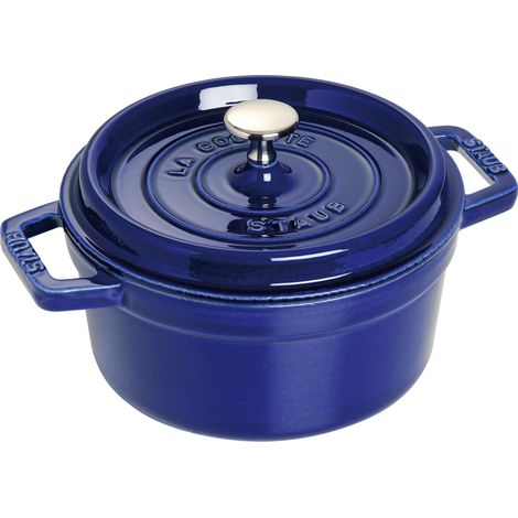STAUB Casseruola/Cocotte in ghisa, Tonda 20 cm, 2,24 litri, Blu scuro (1/5)