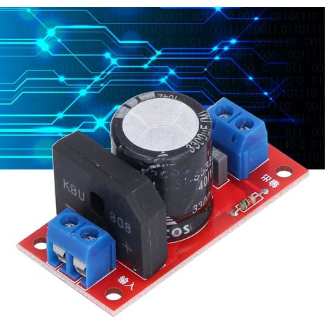 8A Gleichrichter- und Filter-Netzteilplatine mit roter LED-Anzeige, Wechselstrom-zu-Gleichstrom-Netzteil. (1/5)