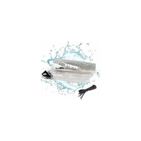 Bâche transparente en PVC souple, imperméable et résistante à la chaleur, en toile épaisse thermofusionnée (Couleur : Transparent, Dimensions : 1 m x 1 m) (1/4)