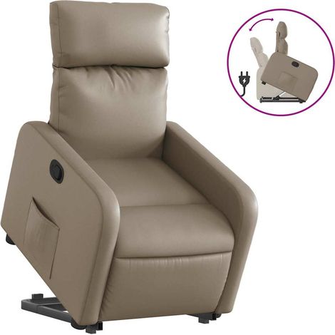 Maison Exclusive - Relaxsessel mit Aufstehhilfe Cappuccino-Braun