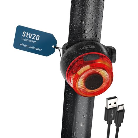 ANSMANN Feu arrière velo rechargeable 0,1W (1 pce)