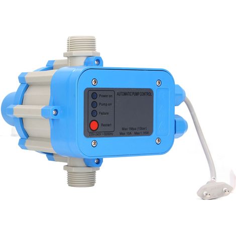 Contrôleur de pression de pompe à eau, interrupteur à commande automatique, prise UE 220-240 V pour la protection (1/5)