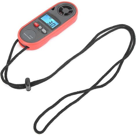 Tragbares digitales Anemometer im Taschenformat, Windgeschwindigkeitsmesser und Temperaturthermometer, Luftstromanzeiger für den Außenbereich (1/5)
