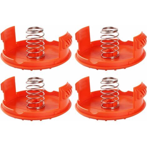 LaBlanc - Confezione da 4 tappi per rocchetti + 4 molle di ricambio compatibili con i decespugliatori BLACK+DECKER RC-100-P