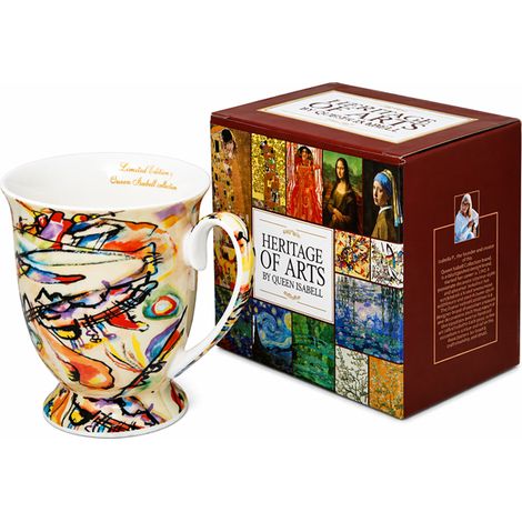 Elegante taza de porcelana de 300 ml estilo Kandinsky + caja de regalo (1/5)