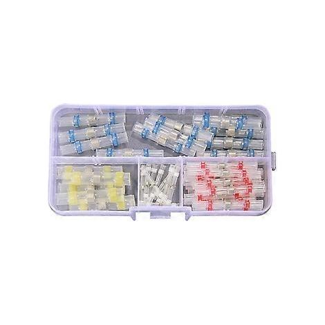 Kit de 50 connecteurs thermorétractables étanches pour câbles électroniques DIY : bornes de commande, gaines de soudure, connecteurs bout à bout isolés. (1/5)