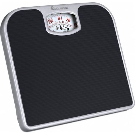 Pèse-Personne Mécanique - Jusqu'à 136 kg - Surface Antidérapante Caoutchouc Texturé, Aucune Pile Requise, à Calibrer Avant Utilisation - Argent (1/5)