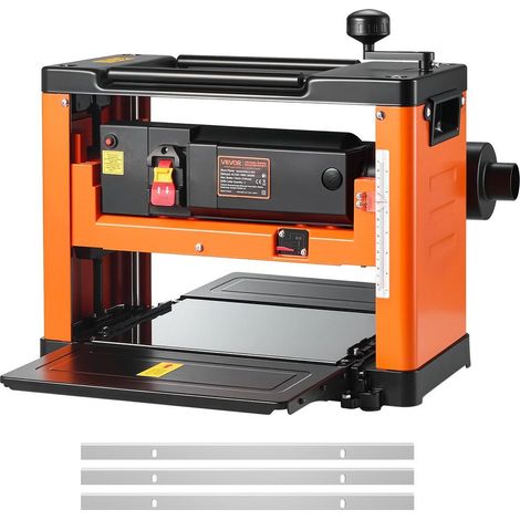 Moteur Puissant 2000W 23500 tr/min Finition Nette Raboteuse d'Établi 3 Lames Table 33cm pour Atelier Menuiserie (1/5)