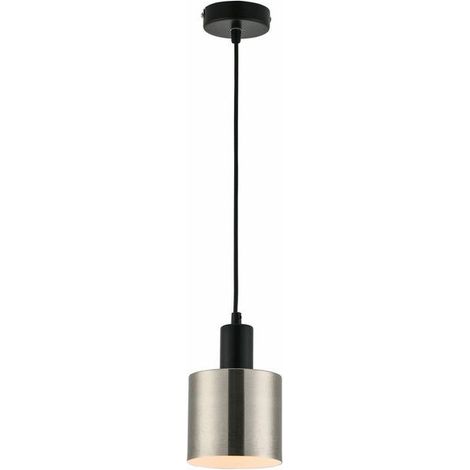 Lampada sospensione Nulla cilindro nero metallo E27 40W