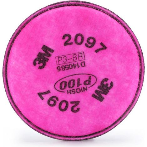 3M 2097 P100 Hochleistungs-Filterwatte, filtert Partikel, organische Dämpfe, Staub und Schweißrauche (1/5)
