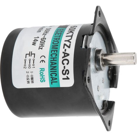 Réducteur synchrone à courant alternatif pour micromoteur, avec engrenages métalliques, réduction de vitesse, accessoire pour machine, 2,5 tr/min, 220 V CA (1/5)
