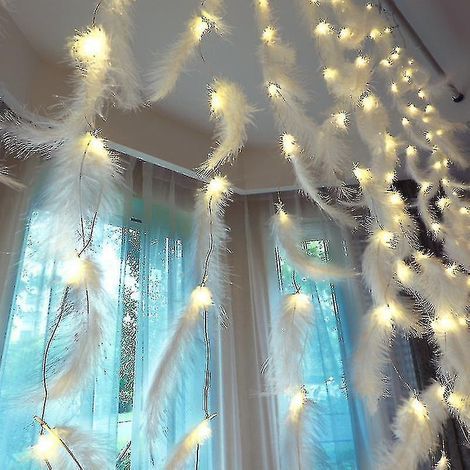 Guirlandes lumineuses de Noël, décorations de chambre de fille, rideaux (1/2)