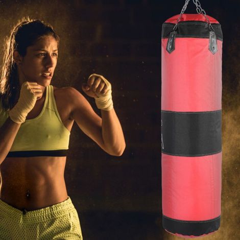 Sac de Frappe Vide - Tissu Oxford - Hauteur 1,2 M - Pour Entraînement Boxe Kick Boxing Karaté - 1 Pièce (1/5)