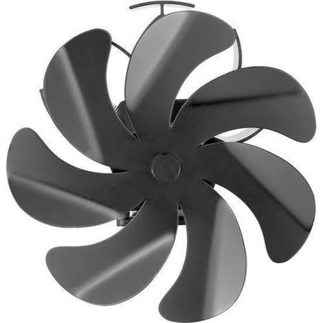 Ventilateur Pour Poêle À Bois - 7 Pales - Alimentation Thermique Sans Câble - Silencieux 25 dB - Pour Cheminée Et Tube De Fumée - 1 Pièce