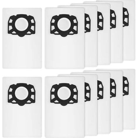 12 Pièces Sacs AspirateurPour Kärcher WD4 WD5 WD6 WD5 P WD6 P MV4 MV5 MV6, sacs filtrants en non-tissé 487,sacs filtrants pour aspirateur humide et sec,Pour Kärcher 2.863-006.0 (1/5)