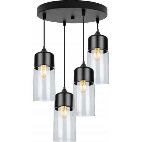 LÁMPARA DE TECHO COLGANTE, PLAFÓN DE CRISTAL, LÁMPARA LED