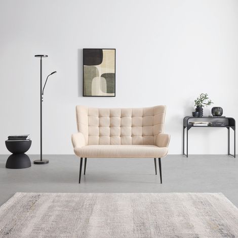 Mömax 2-Sitzer-Sofa Dallas Creme ca. 128x99x79cm (1/5)