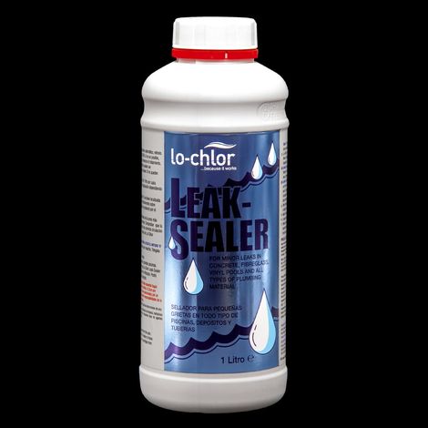 Anti-fuites Leak Sealer 1 litre – Élimine fuites jusqu'à 2,5 c/jour – Répare fissures tuyaux – Kit de traitement de piscine – Lo-Chlor