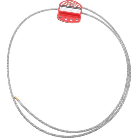 Verrou de Sécurité Réglable en Acier Inoxydable 1, 8m  Câble Recouvert de Vinyle, Usage Sécurité Industrielle, Finition Plastique Moderne (1/5)