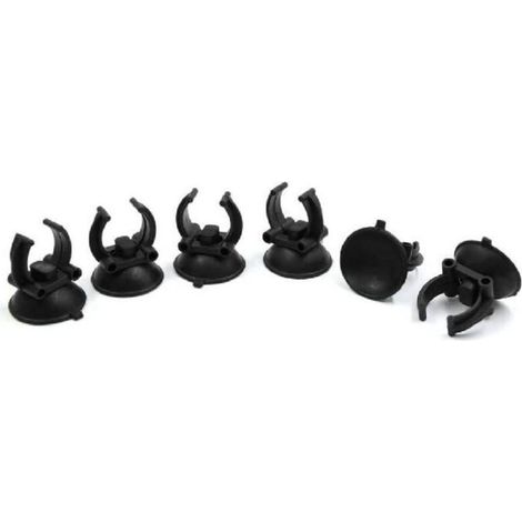 6pcs Support à ventouse pour aquarium, dimensions 20mm x 25mm x 35mm, fixation stable pour tuyaux ou accessoires aquatiques (1/3)