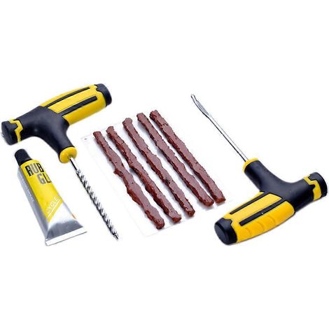 Reifenreparaturset mit Vakuumpumpe für Motorräder (Notfallversion)