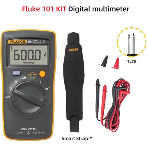 Original Fluke 101/101+/101 Digitalmultimeter-Set, automatische Bereichswahl, CAT III 600V, professionelles elektrisches Messgerät.