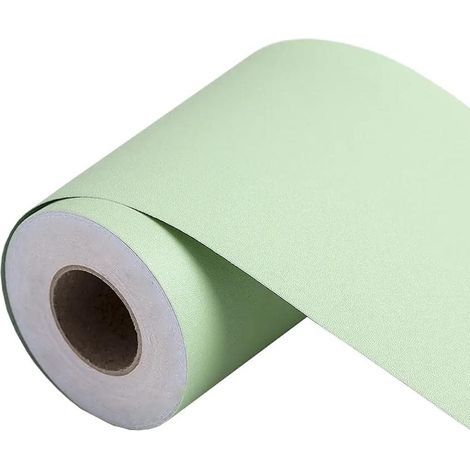 Frises Papier Peint vert clair 10 X 500cm Moulure Murale Autocollant Murals Adhesif Murale Plinthe Adhesive PVC (1/3)