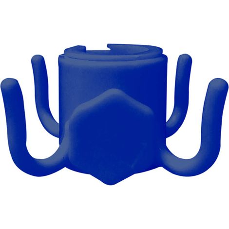 Crochet de suspension pour parasol de plage, 4 dents, en plastique, pour cour extérieure, bleu (1/5)