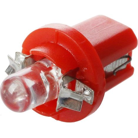 Ampoule LED B8 pour tableau de bord - 5 d T5 avec support, rouge, pour éclairage automobile. (1/4)