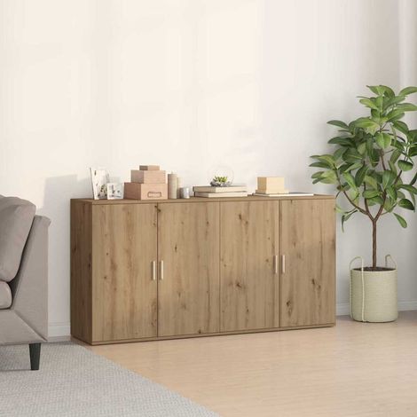 Buffets 2 pcs-Lot de 2 Meuble de rangement chêne artisanal 79 x 38 x 80 cm Bois d'ingénierie 953412 (1/5)