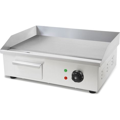 Plancha professionale elettrica inox 3000W superficie liscia 55x35cm 50-300°C - VERTES (1/5)