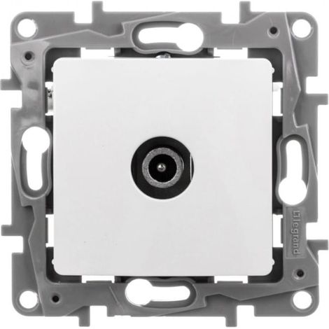 Niloe TV-Antennenbuchse, Stecker, Durchgang, 14 dB, weiß, 764552